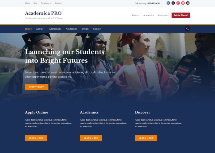 Academica Pro 3.0 - Education WordPress Theme