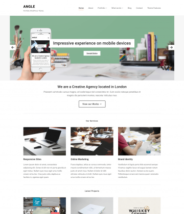 Angle - WordPress theme for portfolio websites