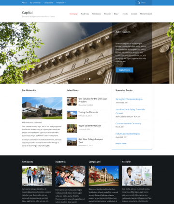 Capital - WordPress Theme for Education Websites