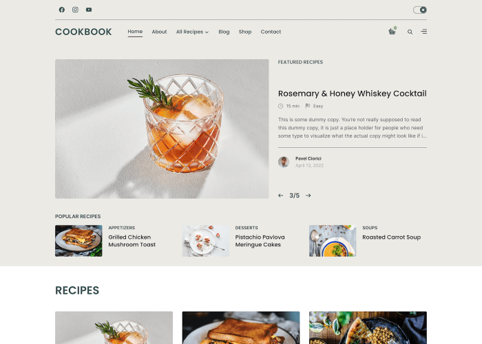 CookBook - WordPress recipe theme