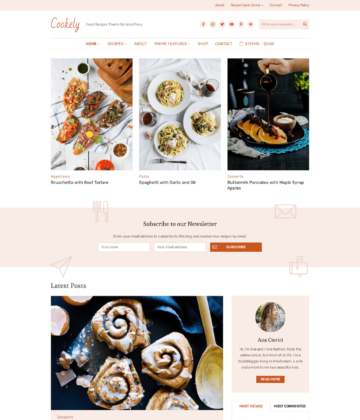 Cookely - WordPress Theme for Food Blog