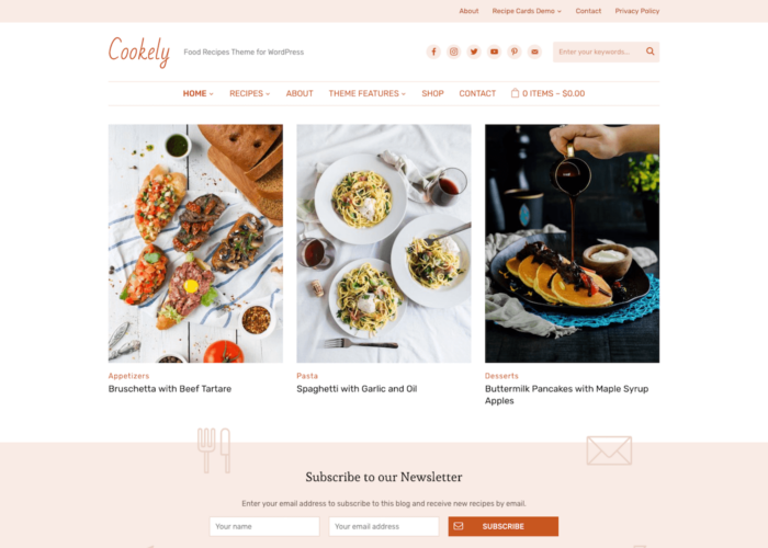 Cookely - WordPress Theme for Food Blog