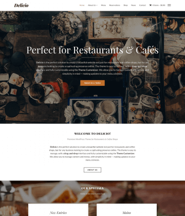 Delicio - WordPress Restaurant Theme