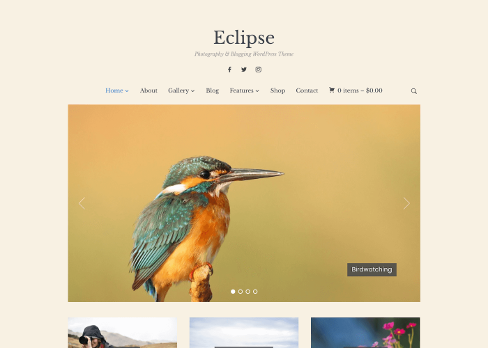 Eclipse - WordPress theme for photographers