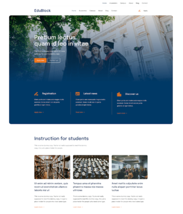 EduBlock - Free University WordPress Theme