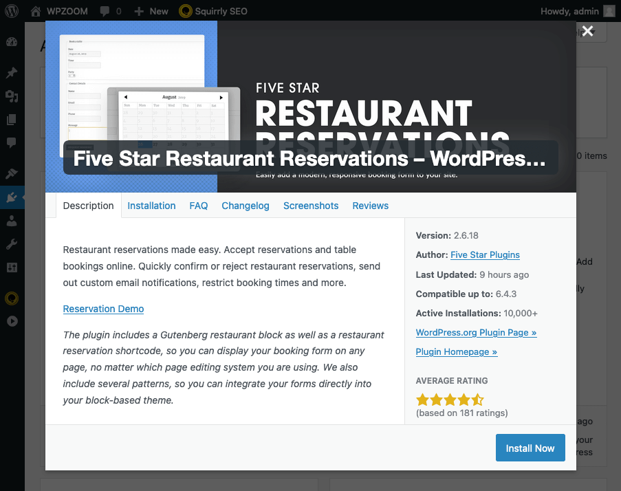 Five Star Restaurant Reservations