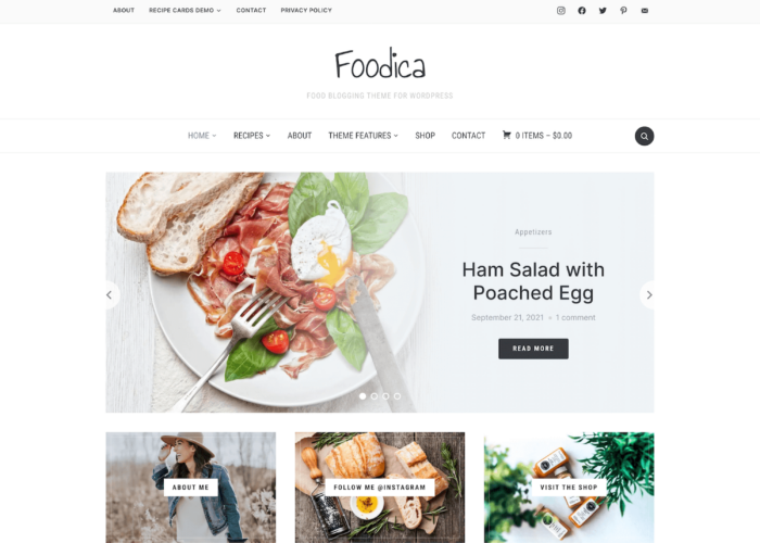 Foodica PRO - Food Blog WordPress Theme