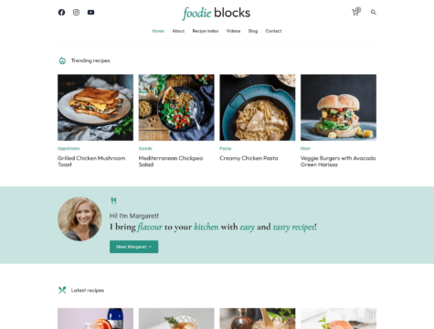 Foodie Blocks - WordPress theme for food website