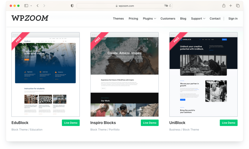 Free WordPress themes