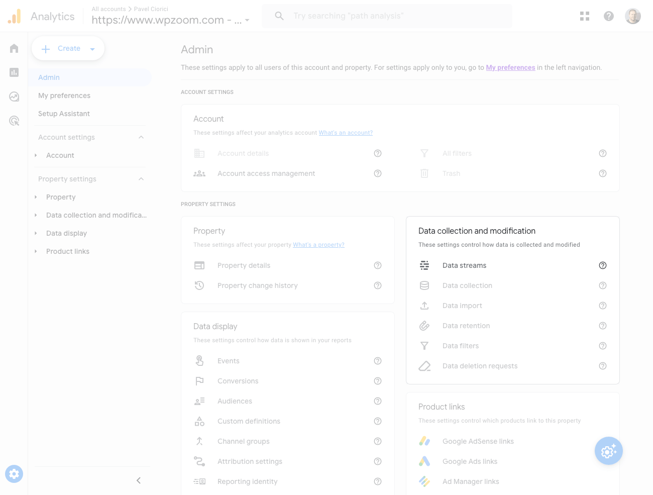 Google Analytics Data Streams