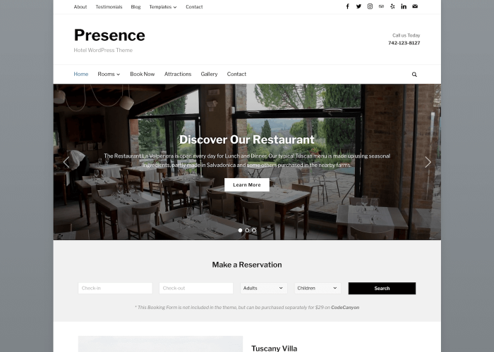 Presence - business WordPress theme