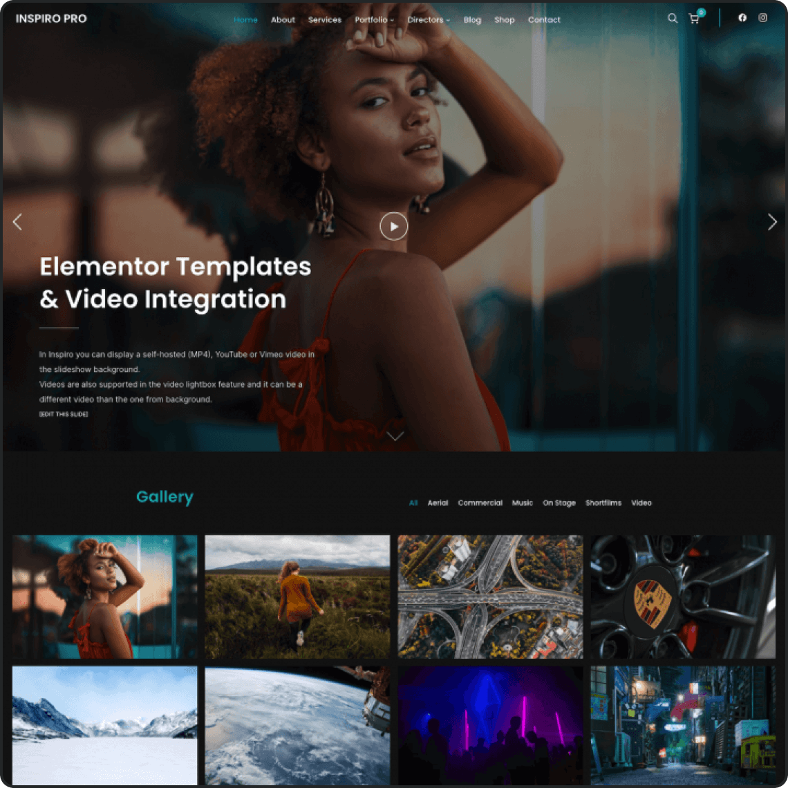 Inspiro PRO - WordPress video portfolio theme