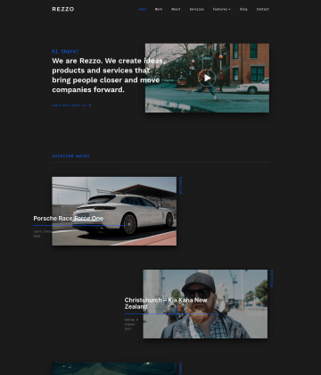 Rezzo - Videographer WordPress Theme