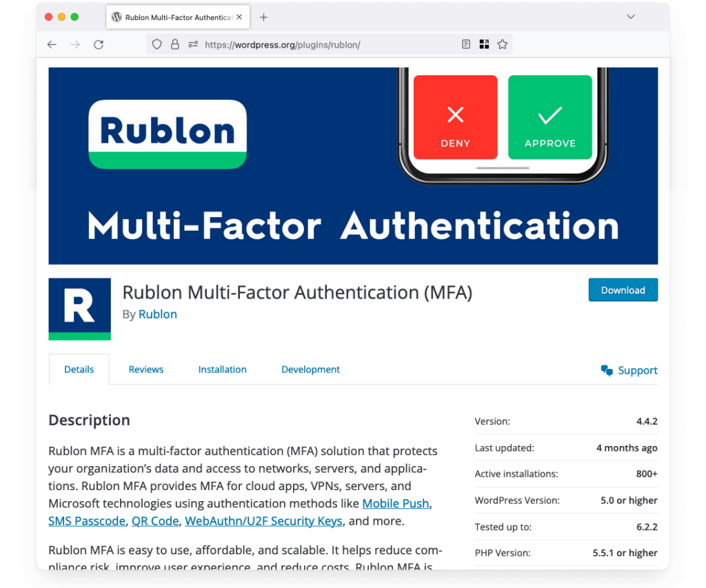 Rublon Plugin