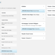 Configure Widgets