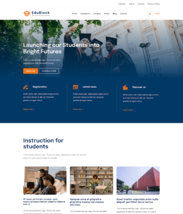 EduBlock PRO - university WordPress theme