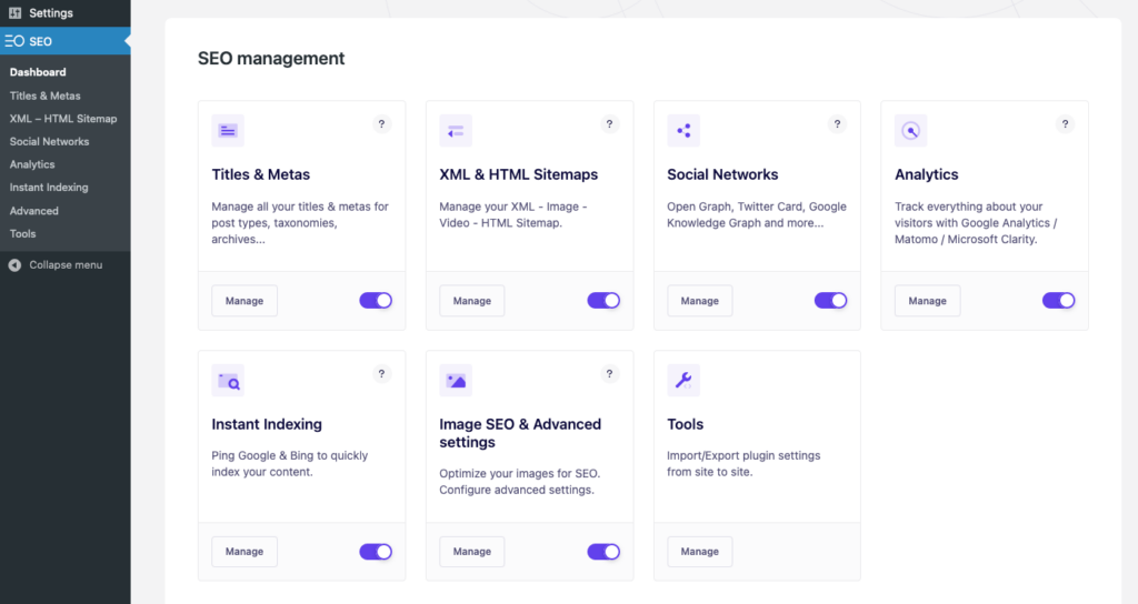 SEOPress Dashboard