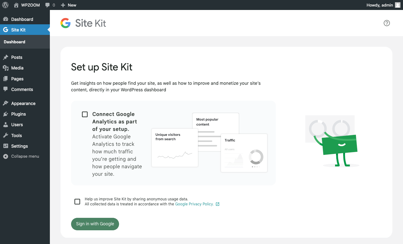 Site Kit Setup