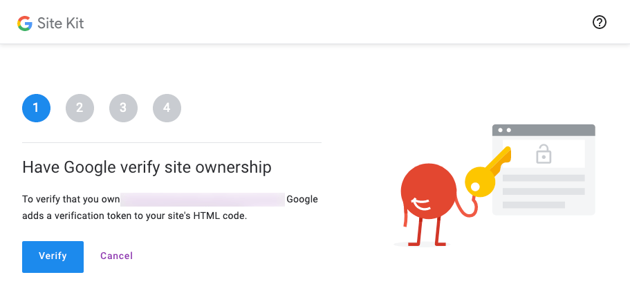 Site Kit - verify site ownership