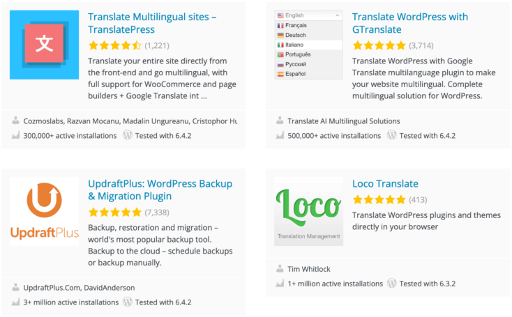 Translation plugins