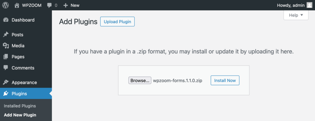 Upload plugin