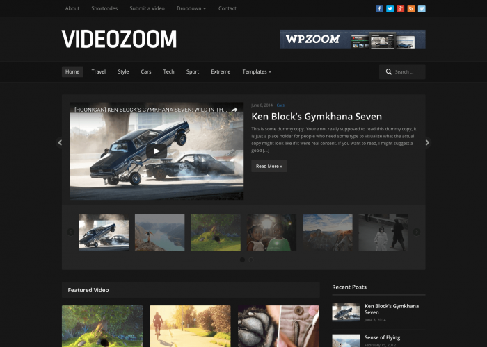 Videozoom 4.0 - WordPress video theme