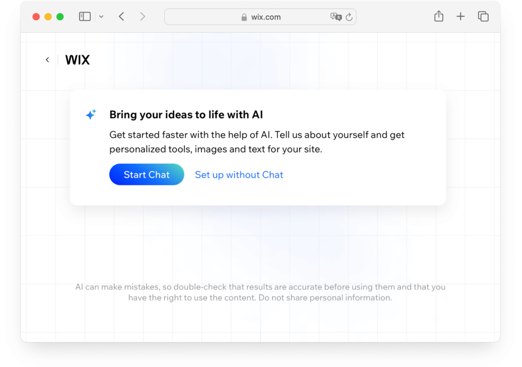 Wix Setup AI