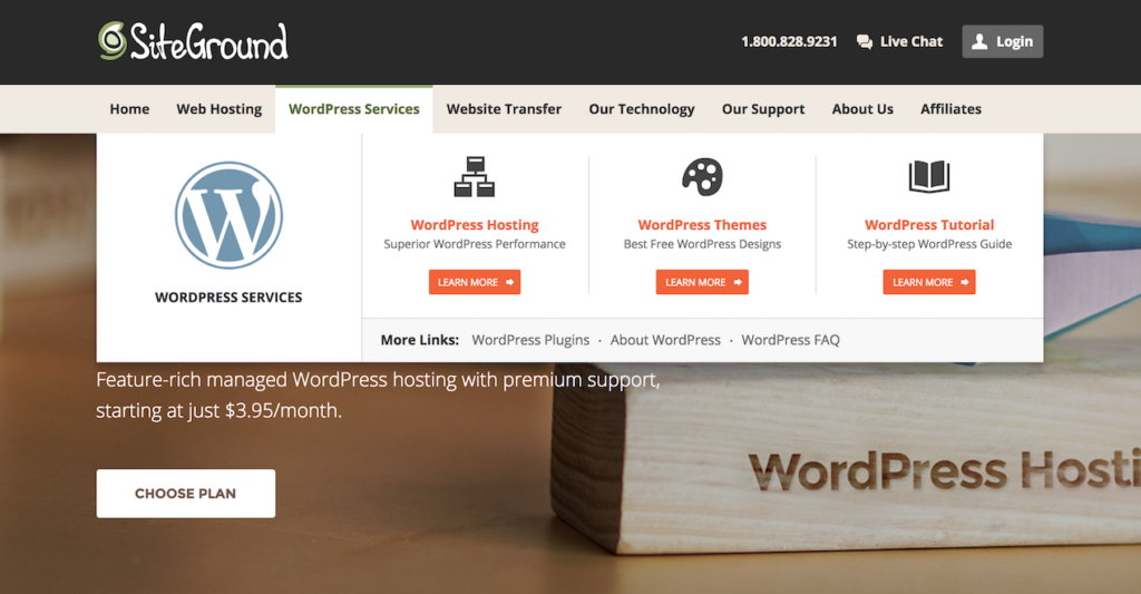 WordPress hosting.