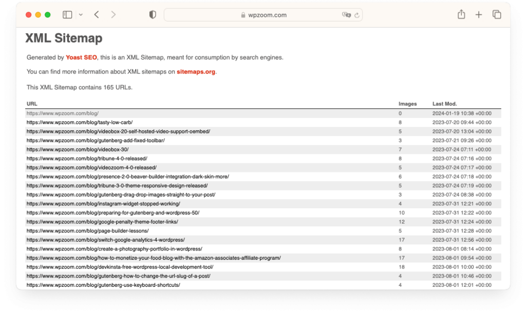 XML Sitemap