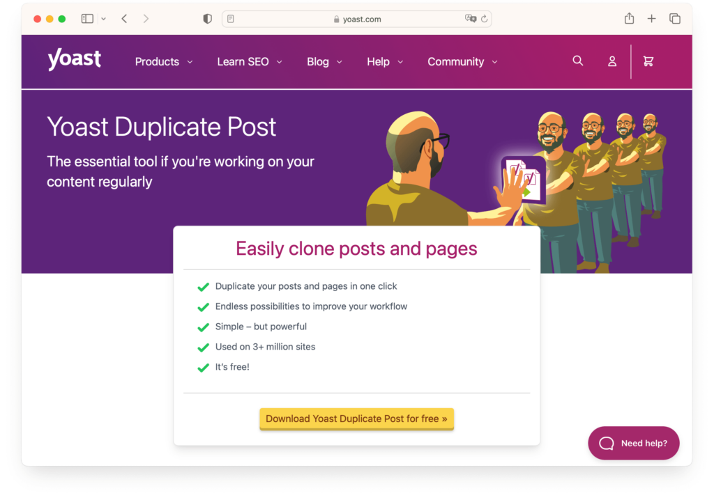 Yoast Duplicate Post plugin